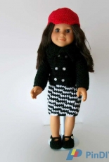 Always Pretty in Pink - Wanetta Cavanaugh - Off to Paris Jacket Skirt and Shoes for 18 Inch Doll