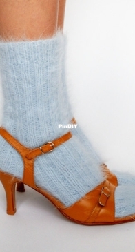 Knitted rib socks by Tuva Sandok - English
