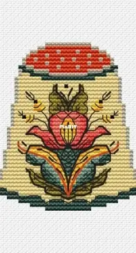 Thimble / NadinEmbroidery - Uftyuzhskaya painting by Nadezhda Oleynik / Oleinik Надежда Олейник