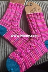 French Braid Cable Socks by Louise Victoria