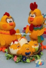 Elena Belova- Chicken family-Russian