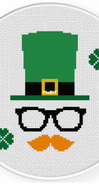 Daily Cross Stitch - St. Patrick’s Day Gentleman