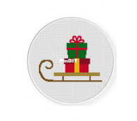 Daily Cross Stitch - Small Gift Sleigh