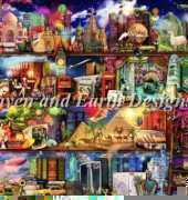 HAED HAEAIS 49287 World Travel Book Shelf by Aimee Stewart - Regular Format