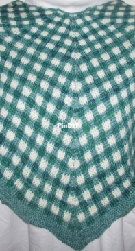 Gingham Check Shawlette by Deborah Tomasello - Free