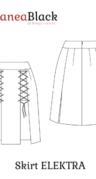 Aranea Black - Elektra Laced Skirt - Sizes 34-54