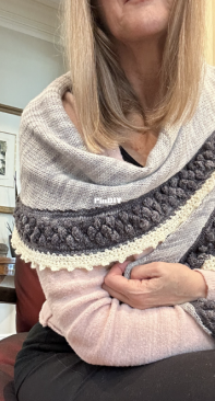 Pebbles in a Creek Shawl by Mary Ann Gebhardt-Free