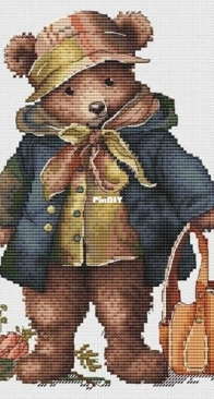 Paradise Stitch - Teddy Bear Postman by Olga Lankevich