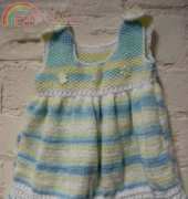 Amelia Blossom Stripe Pinafore Dress