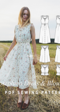 Mila Onni Patterns - Josephina Dress & Blouse - Size Range: XS-2XL