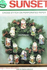 Dimensions Sunset 18309 - Old Fashioned Santa Ornaments