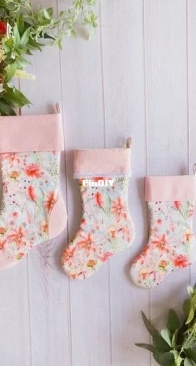 Peony Patterns - Snowbell Christmas Stocking - Sizes Small-Large