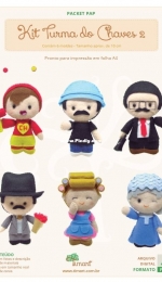 Timart - Feltro - Kit Turma do Chaves 2 - Portuguese