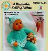 Daisy-May 276 Knitted Outfit for 18" Doll
