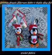 Craft for Angel Designs - Christmas penguin silverware holder