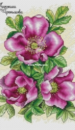 Rosehip Roses by Antonina Tretyakova