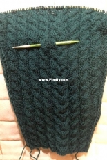 Bowmont Cabled Jumper Progress