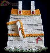 Sugar Toe Babies - Annette Sanko - Baby Girl Crochet Dress - Jumper with Headband