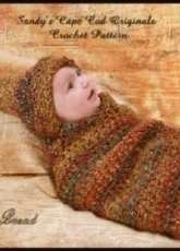 Sandys Cape Cod Originals - Sandy Powers - 202 Newborn Elf Cocoon and Hat Set