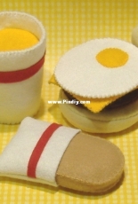 Gulf Coast Cottage - Breakfast Sandwich Set - Felt