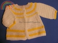 Marumin Crochet- CR011- RY Jacket With Yellow Puff Stitch (FREE)