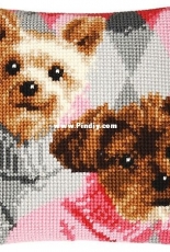 Vervaco PN-0145272 Cushion with Dogs