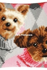 Vervaco PN-0145272 Cushion with Dogs