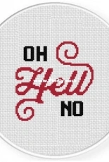 Daily Cross Stitch - Oh Hell No