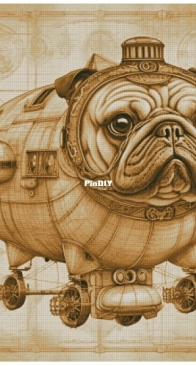 Yariskins Polychrome YAM-025 Pug Airship by Irina Yakovleva XSD