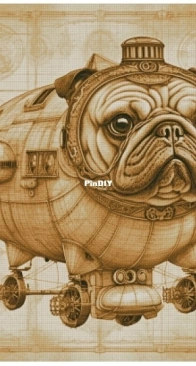 Yariskins Polychrome YAM-025 Pug Airship by Irina Yakovleva XSD