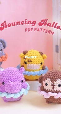 Kein Maker - Kein T. - Bouncing Ballerinas Bundle: Hippo, Giraffe, Piggy, Monkey, Koala
