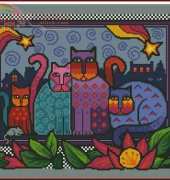 Midnight Moggies by Vivienne Powers from Cross Stitch Gold 24