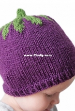 Adorable Eggplant Hat by Cassandra May