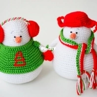 Happy Dolls Handmade - Julia Negovorina - The snowmen Tilly and Willy