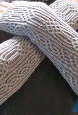 Elger Long Fingerless Mitts - Linda Lehman - Wearable Art Emporium