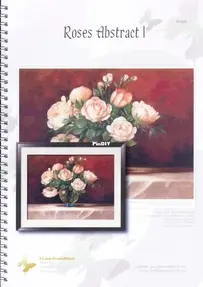I Love Cross Stitch - FL-003 - Roses Abstract l
