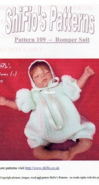 Shifios Dream Patterns - Pattern 109 - Romper Suit