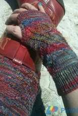 Mal-Wear Fingerless Gloves/Mitts  by Shannon Sanchez