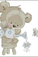 Teddy Bear and Flower by Svetlana Sichkar