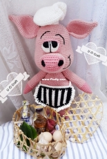 Delicious Crochet _Pierre, The Chef Pig
