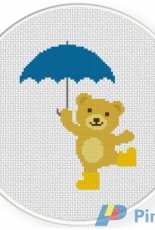 Daily Cross stitch - Umbrella Bear