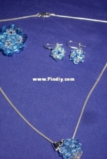 Conjunto Aguamarina y plata