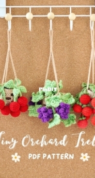 PHoaCrochet - Hoa Phong Nữt - Tiny Orchard Trellis: Cherry Basket, Grape Basket, Tomato Basket