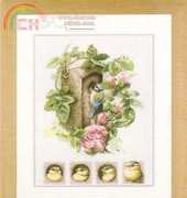 Lanarte 34869 Nesting box with pink roses Marjolein Bastin