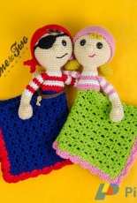 One and Two Company - Carolina Guzman -  Pete and Penny the Pirates Blanket