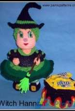 Pams Patterns - Pam McClung - Witch Hannah and Cauldron Candy Dish