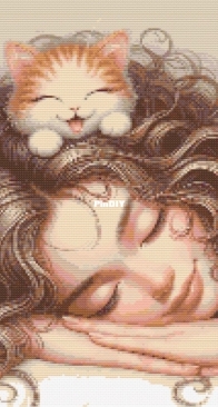 Girl and Cat n.1 by Silvia Romero Vieira - Free