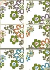 Modern floral tablecloth