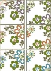 Modern floral tablecloth