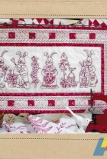 Bird Brain Designs-BBD520-Bunny Bunch Table Runner